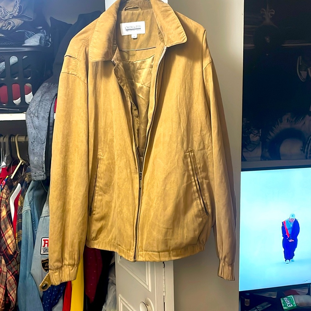 Vintage suede n silk golden jacket